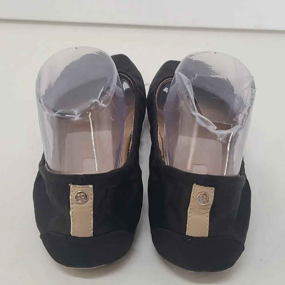 BCBGMaxazria Women's Classic Round Toe Elastic Heel Ballet Flats Black Size 8 - Picture 4 of 7